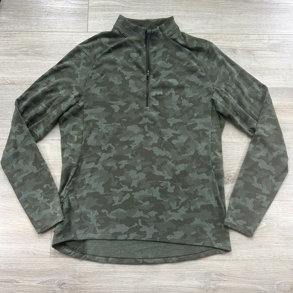 Lululemon Surge Warm 1/2 Zip Pullover Mens Large Camo Heritage Olive Sage